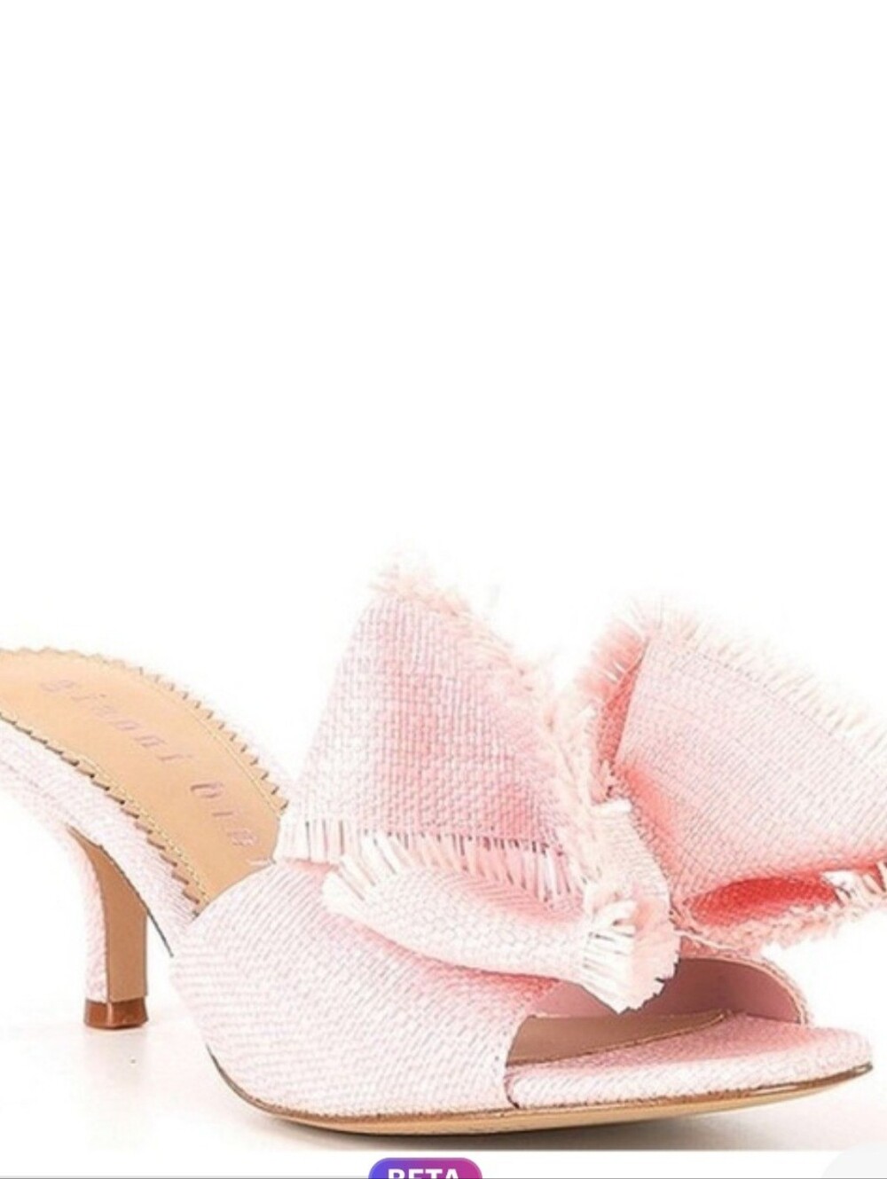 Gianni Bini Wendell Raffia Bow Dress Sandal — Candy Pink
